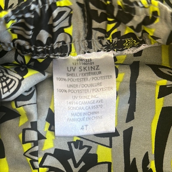 UV Skinz Black and Yellow Board Shorts Vibrant Swimwear - Picture 2 of 4